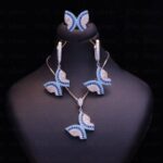 نیم ست نقره میکرو رنگی کد 16072 - Image 3