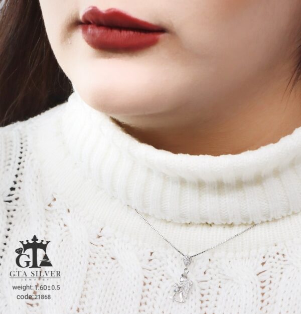 مدال نقره میکرو طرح فرشته کد 21868 - تصویر 2