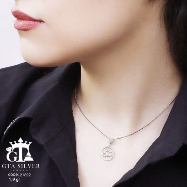 مدال نقره میکرو قلبی کد 21892 - Image 2