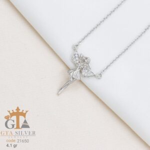 گردنبند نقره زنانه میکرو طرح فرشته کد 21650