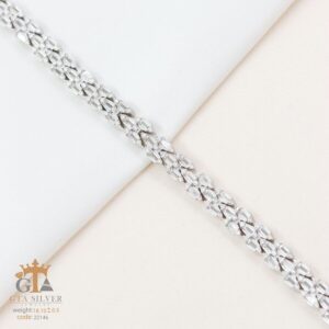 دستبند نقره میکرو کد 22146