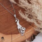 مدال نقره زنانه طاووس میکرو کد 21947 - Image 3