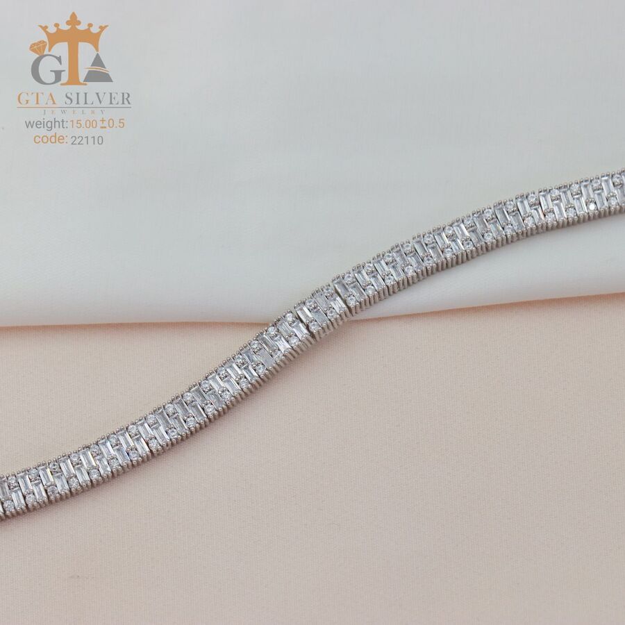 9434c39d-1724-4f32-afe0-89615b76c1ad.jpg دستبند نقره میکرو کد 22110 - Image 1