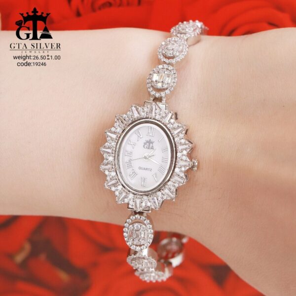 ساعت نقره GTA طرح امرالدکات کد 19246 - Image 2