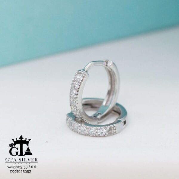 گوشواره نقره میخی میکرو کد 25052 - تصویر 4