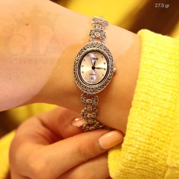 ساعت نقره سما کد 18059 - Image 2