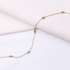 پابند نقره گوی‌دار کد 25007