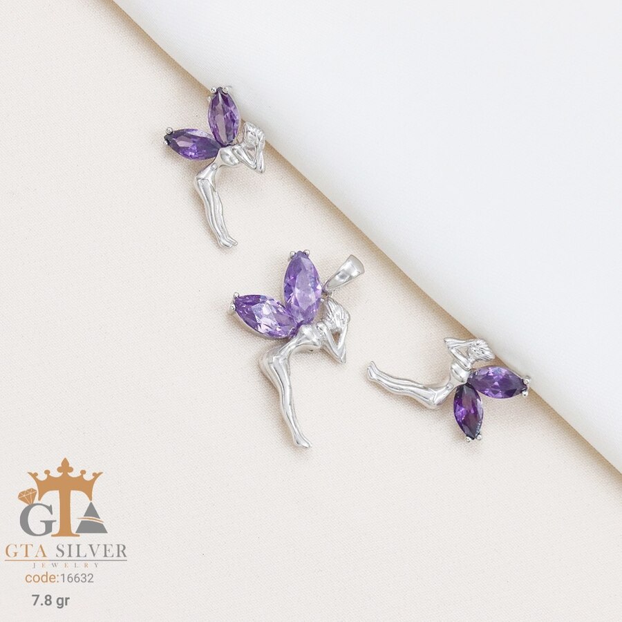 96852b26-d88a-43d7-89ed-e20639d61440.jpg نیم ست نقره میکرو طرح فرشته کد 16632 - تصویر 1