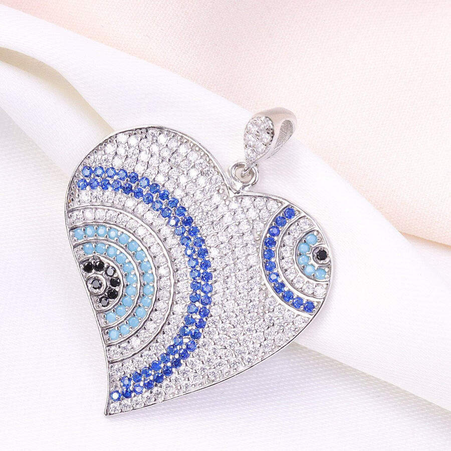 97f0ee3c-28c2-4495-a1bc-c61d475c0ac1.jpg مدال نقره میکرو رنگی چشم نظر کد 21571 - تصویر 1