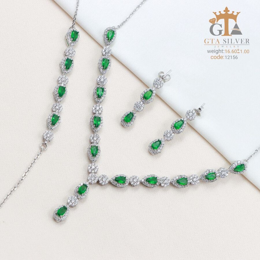 994febad-8958-4ce4-8794-bab44d5849ba.jpg سرویس نقره میکرو زنجیری کد 12156 - Image 1