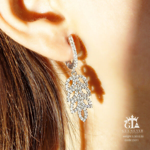 گوشواره نقره میخی میکرو کد 25011 - تصویر 2