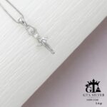 مدال نقره زنانه طرح بالرین میکرو کد 21640 - Image 3