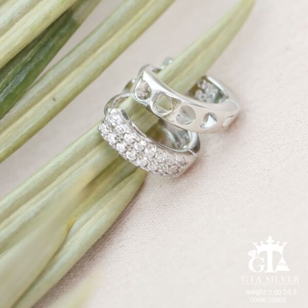 گوشواره نقره میخی میکرو کد 25065 - تصویر 4