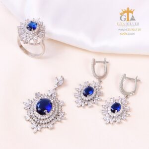 نیم ست نقره آتنا کد 32006