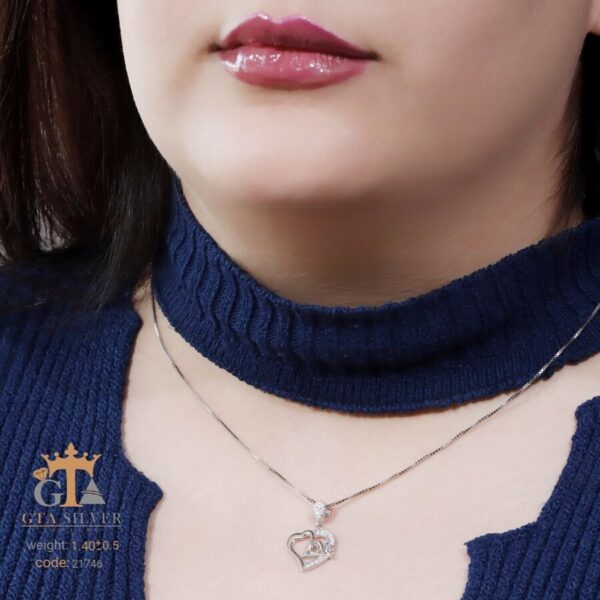 مدال نقره میکرو قلبی کد 21746 - Image 2
