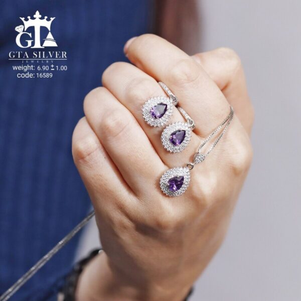 نیم ست نقره میکرو کد 16589 - Image 4