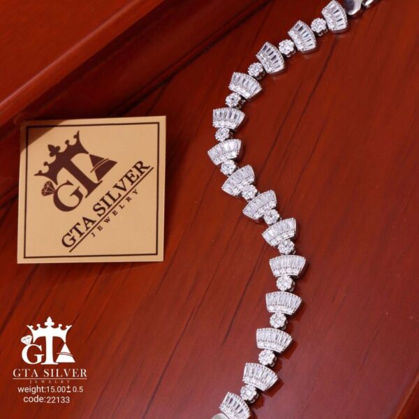 دستبند نقره میکرو کد 22133 - تصویر 3