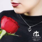 مدال نقره میکرو طرح قلب و بی‌نهایت کد 21877 - Image 2