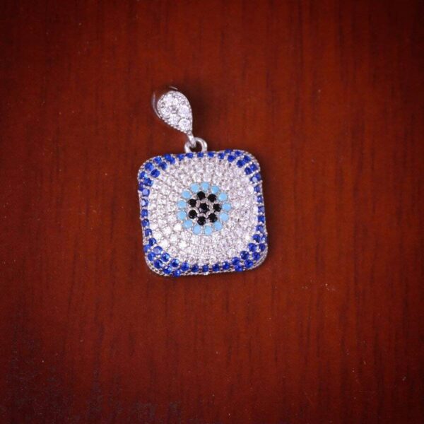 مدال نقره میکرو رنگی چشم نظر کد 21380 - Image 2