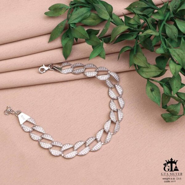 دستبند نقره میکرو کد 22177 - Image 3