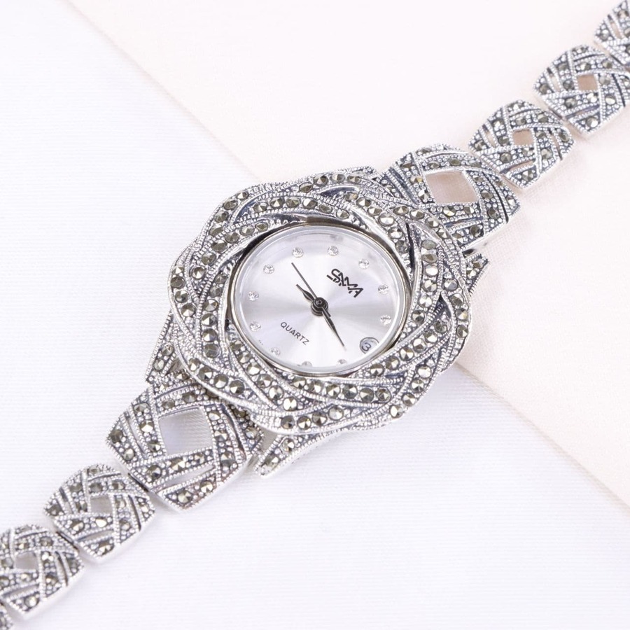 a1e25508-30a6-41fe-a386-4639c088be28.jpg ساعت نقره سما کد 18137 - Image 1