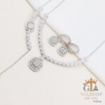 سرویس نقره میکرو زنجیری طرح امرالدکات کد 12112