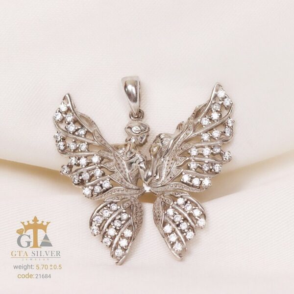 مدال نقره میکرو طرح عشق کد 21684 - Image 3