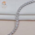 دستبند نقره میکرو طرح فلاور کد 22074