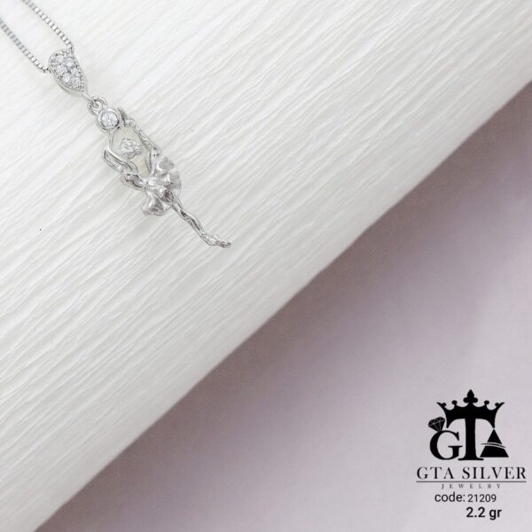 مدال نقره میکرو طرح رقص بالرین کد 21209 - Image 3