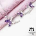 نیم ست نقره میکرو طرح فرشته کد 16632 - تصویر 3