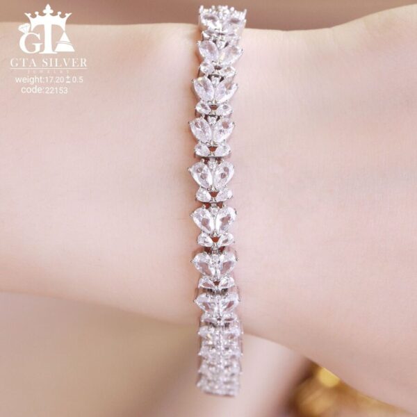 دستبند نقره میکرو کد 22153 - تصویر 2