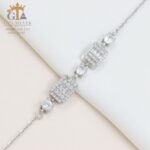 دستبند نقره میکرو طرح امرالدکات کد 22157