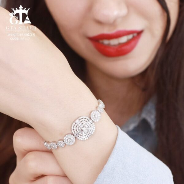 دستبند نقره میکرو کد 22117 - Image 2