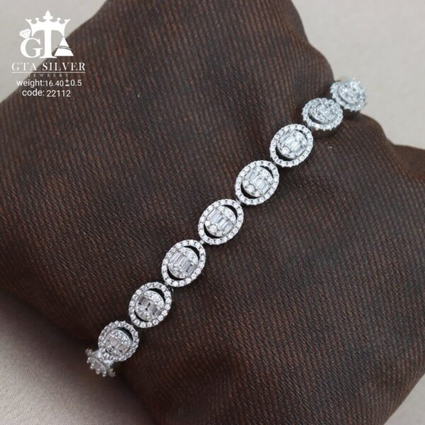 دستبند نقره میکرو کد 22112 - Image 3