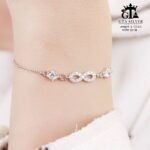 دستبند نقره زنانه میکرو طرح بی‌نهایت کد 22138 - تصویر 3