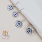 نیم ست نقره میکرو طرح چشم نظر کد 16617