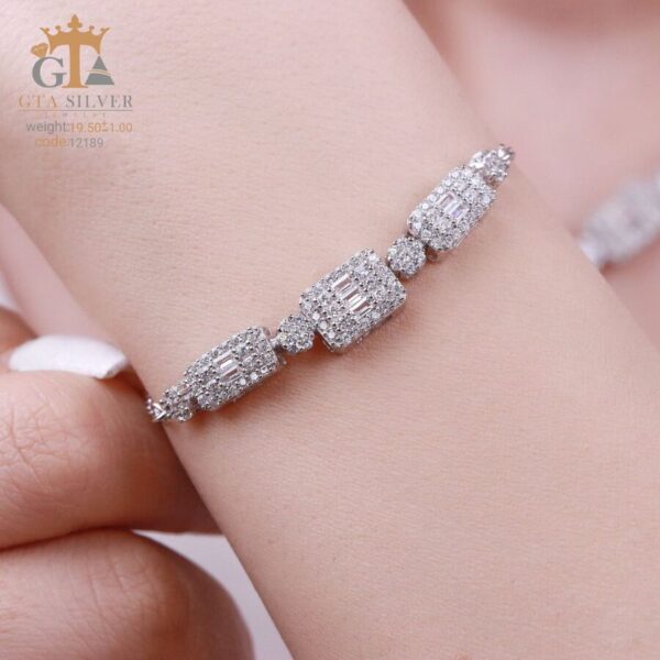 سرویس نقره میکرو زنجیری طرح امرالدکات کد 12189 - Image 4