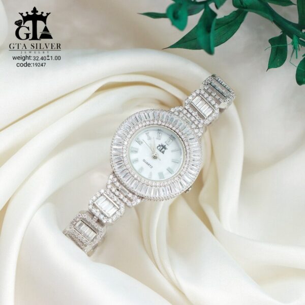 ساعت نقره GTA طرح امرالدکات کد 19247 - Image 3