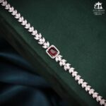 دستبند نقره زنانه میکرو طرح یاقوت سرخ کد 22175 - تصویر 3