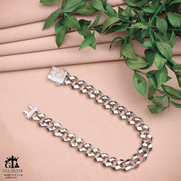 دستبند نقره زنانه طرح کارتیه کد 22180 - تصویر 3