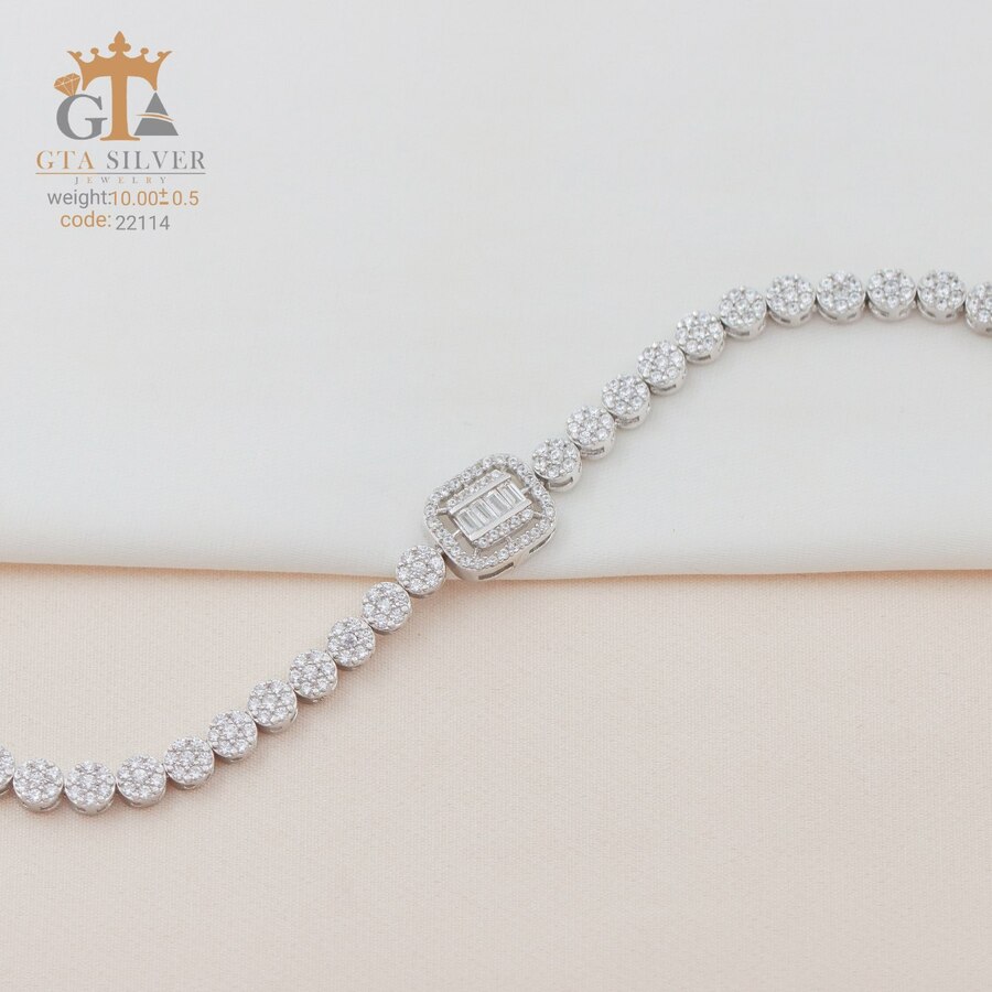 a926e084-e454-41a4-a38a-3bc7cd9b73b3.jpg دستبند نقره میکرو کد 22114 - تصویر 1