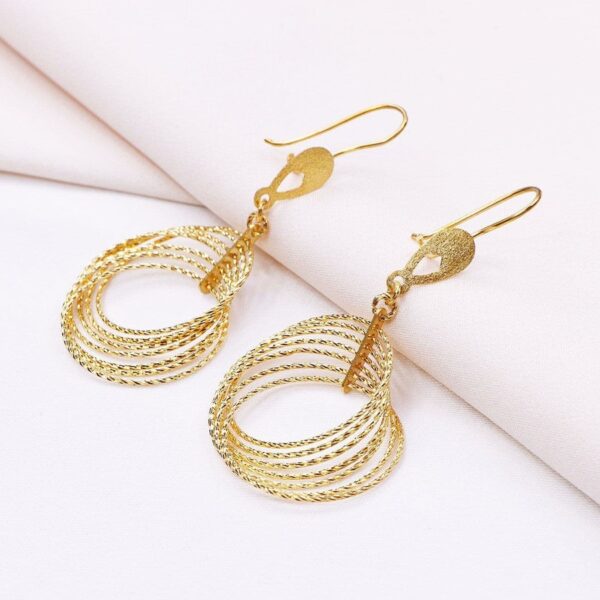 گوشواره نقره مفتول تراش کد 25001 - تصویر 3