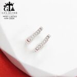 گوشواره نقره میخی میکرو کد 25039 - تصویر 3