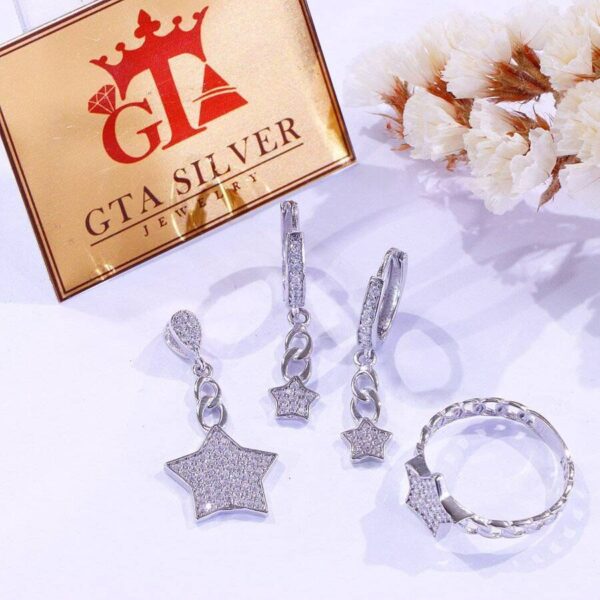 نیم ست نقره میکرو کد 16238 - تصویر 2