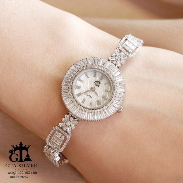 ساعت نقره GTA طرح امرالدکات کد 19257 - Image 2