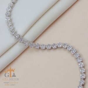 دستبند نقره میکرو طرح فلاور کد 22077