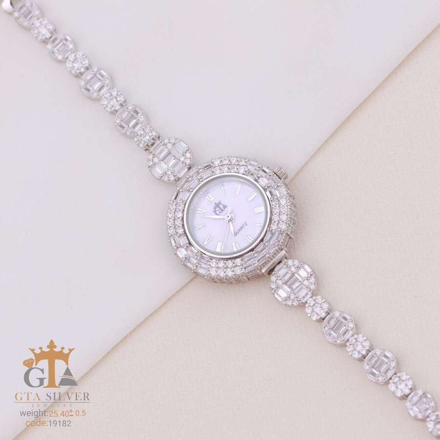 ab2c3808-7427-4fd4-9d8e-850899674416.jpg ساعت نقره GTA طرح امرالدکات کد 19182 - Image 1