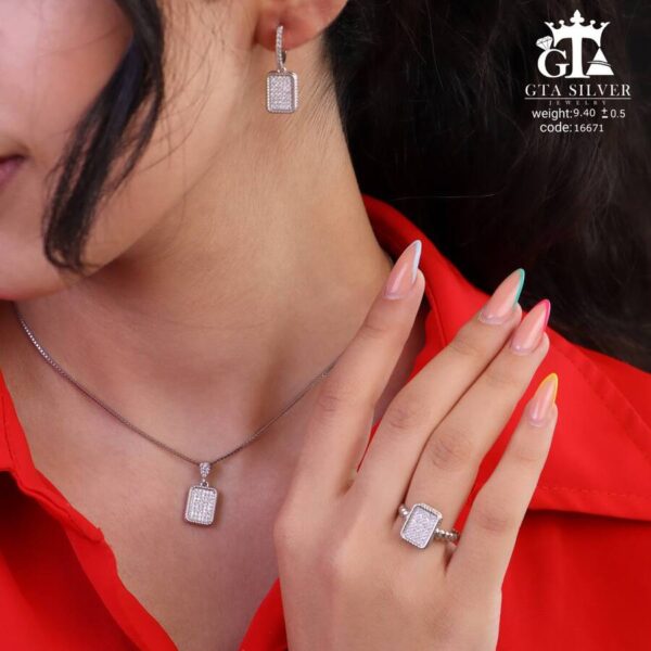 نیم ست نقره میکرو کد 16671 - تصویر 2