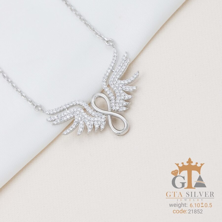 adea5ca4-1236-494a-9de5-800bd9c0fdb9.jpg گردنبند نقره زنانه طرح بینهایت کد 21852 - Image 1