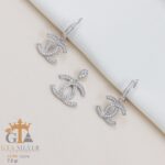 نیم ست نقره میکرو طرح شانل کد 16374